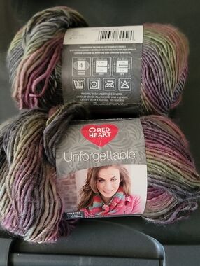 Red Heart Unforgettable Multicolor Yarn - 2 Skeins
